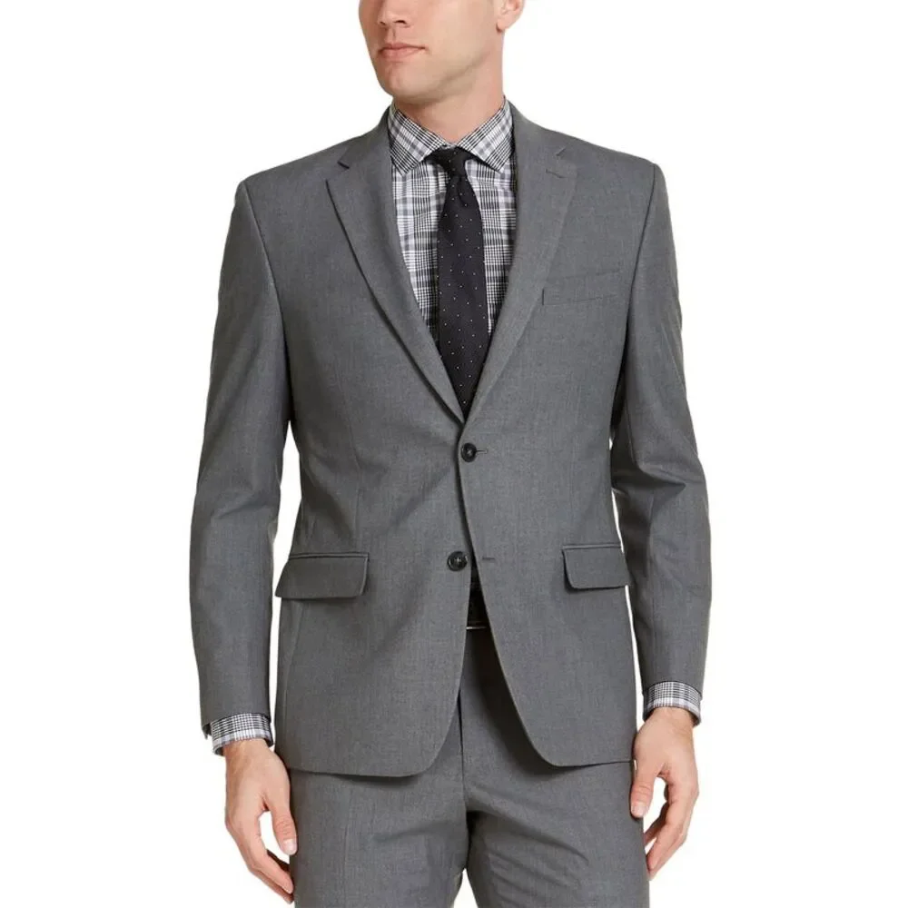Izod Mens Classic-Fit Suits 38 Regular Grey Pants 32 Waist - NWT $395